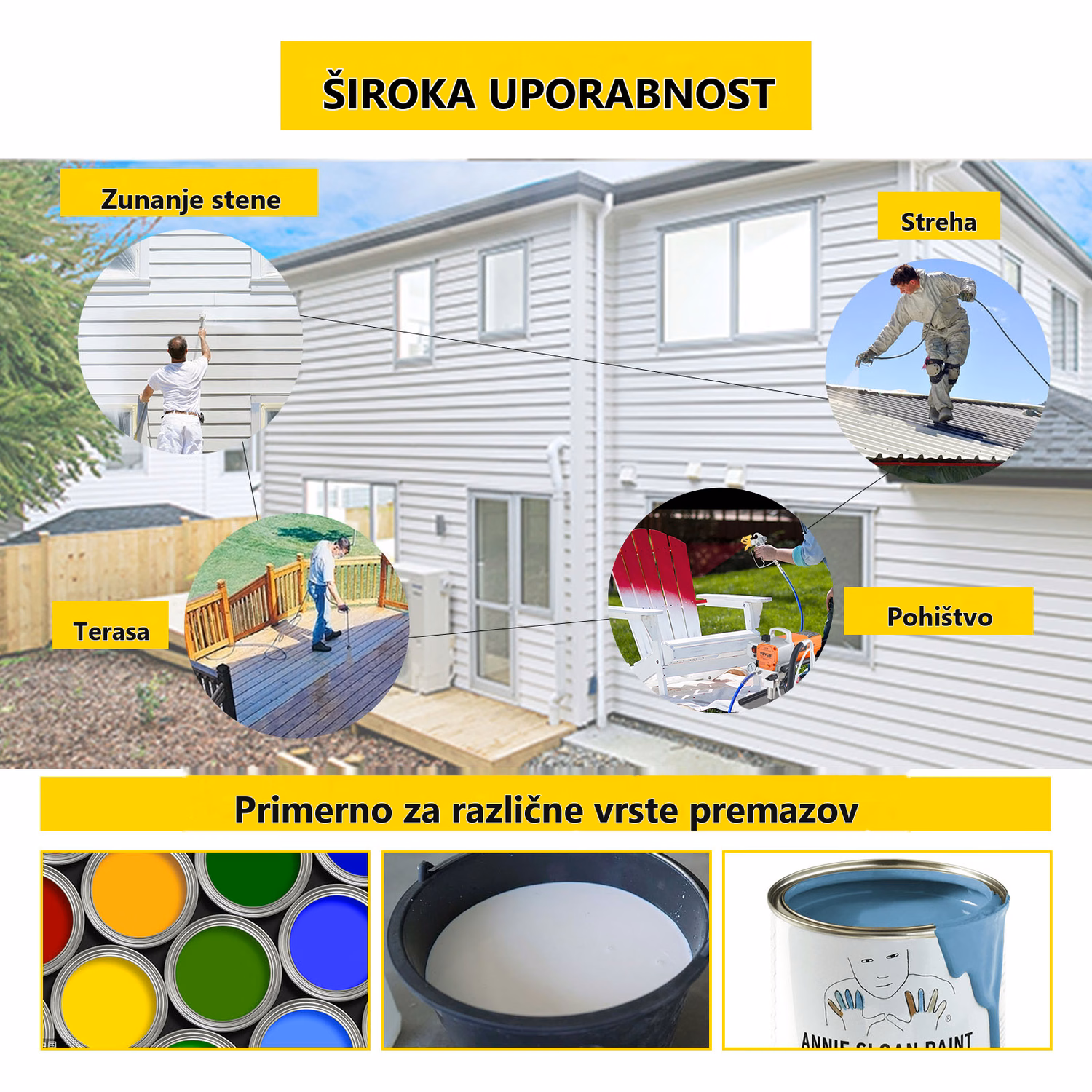 Brezračna električna brizgalna naprava za barvanje sten 1500/1800 W – podrobnosti izdelka 6