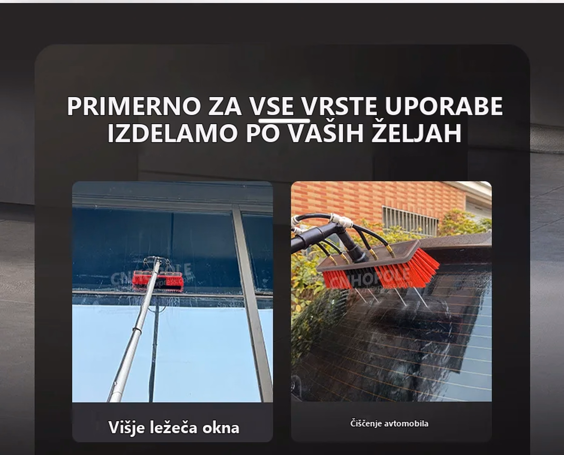 Komplet za čiščenje solarnih panelov s teleskopsko palico – podrobnosti izdelka 10
