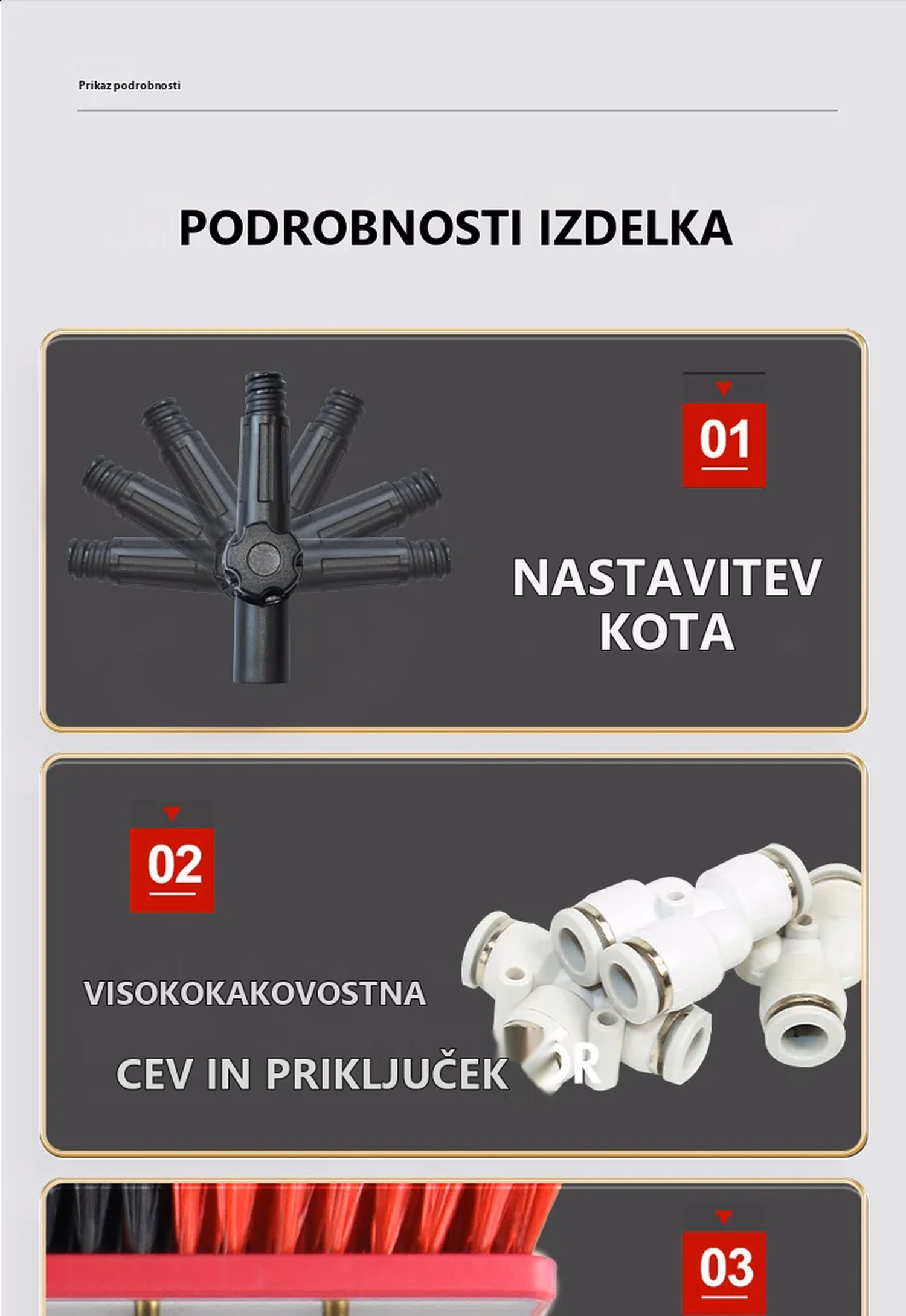 Komplet za čiščenje solarnih panelov s teleskopsko palico – podrobnosti izdelka 4