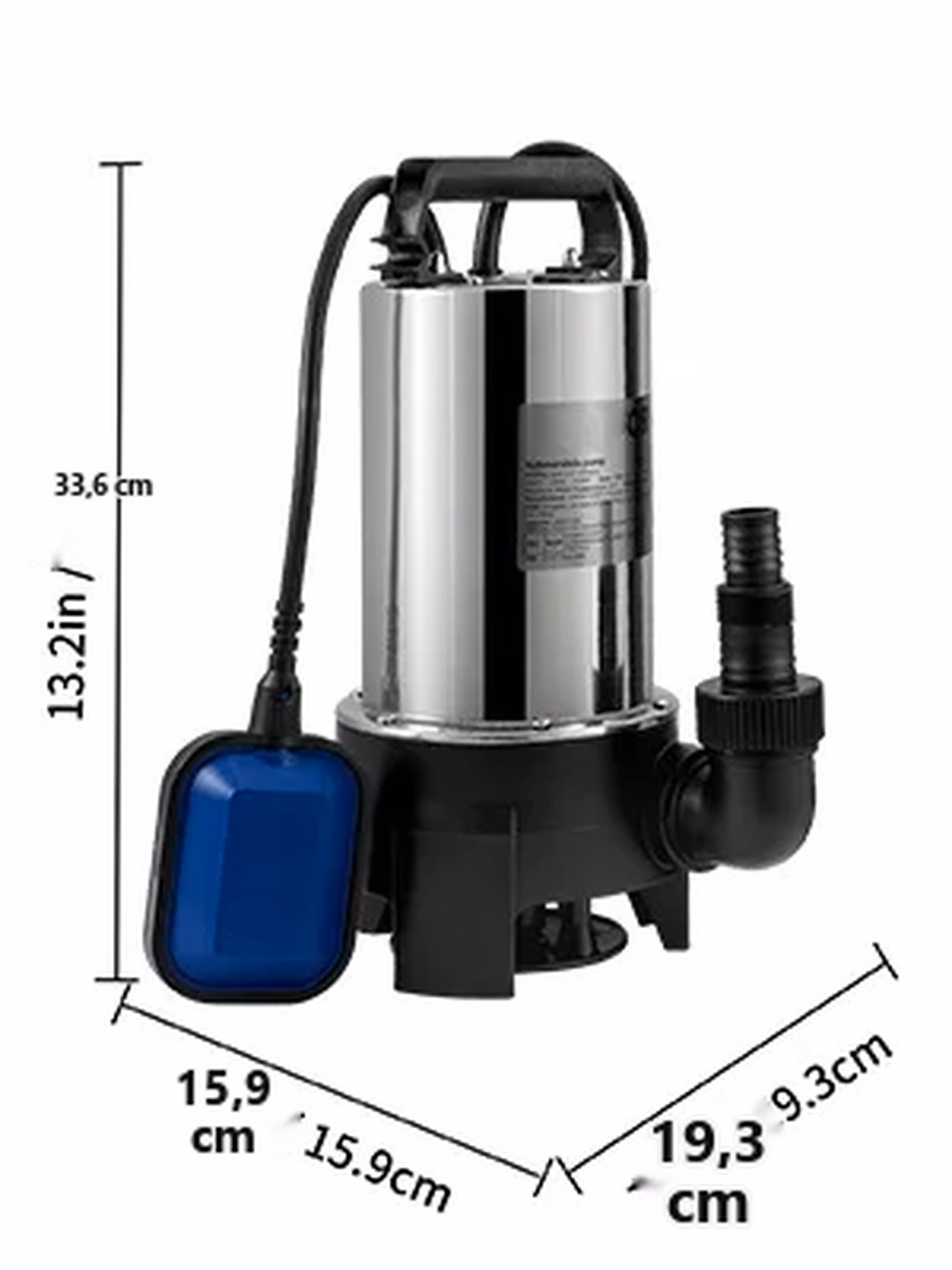 Potopna črpalka za odpadno vodo 550–2200 W – podrobnosti izdelka 3