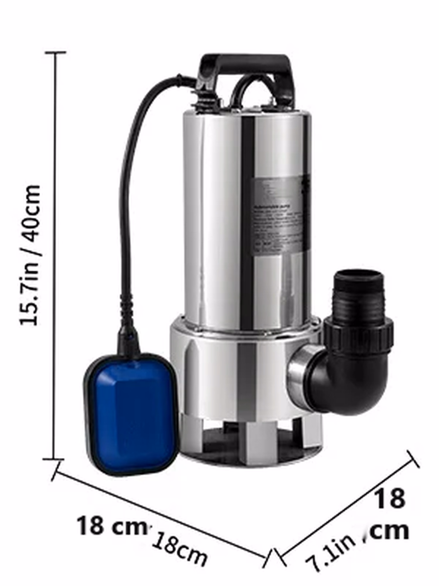 Potopna črpalka za odpadno vodo 550–2200 W – podrobnosti izdelka 4