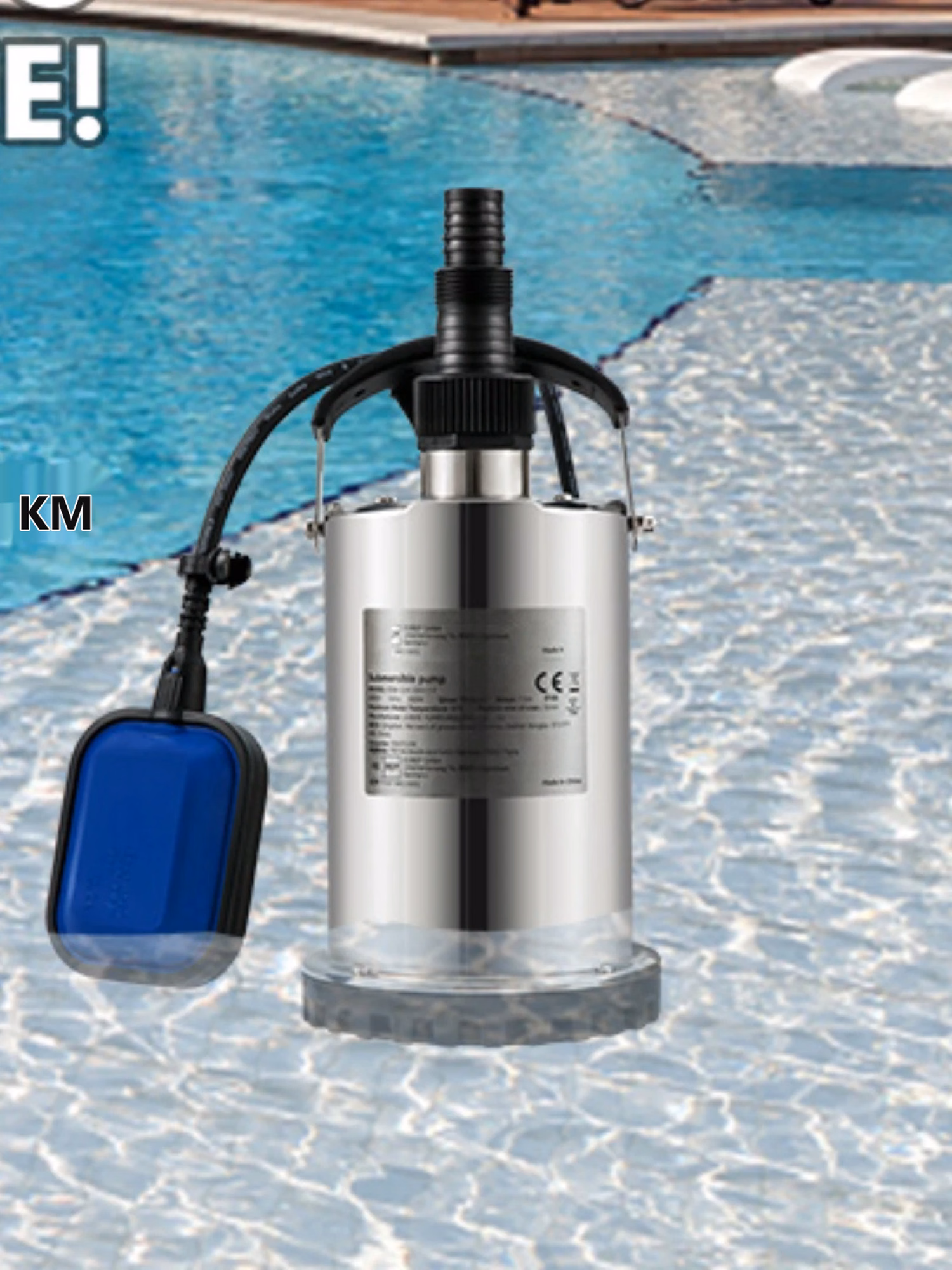 Potopna črpalka za odpadno vodo 550–2200 W – podrobnosti izdelka 9